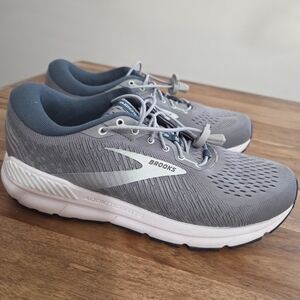 Brooks Addiction GTS 15 Grey Navy Aqua Size 10.5B Women's